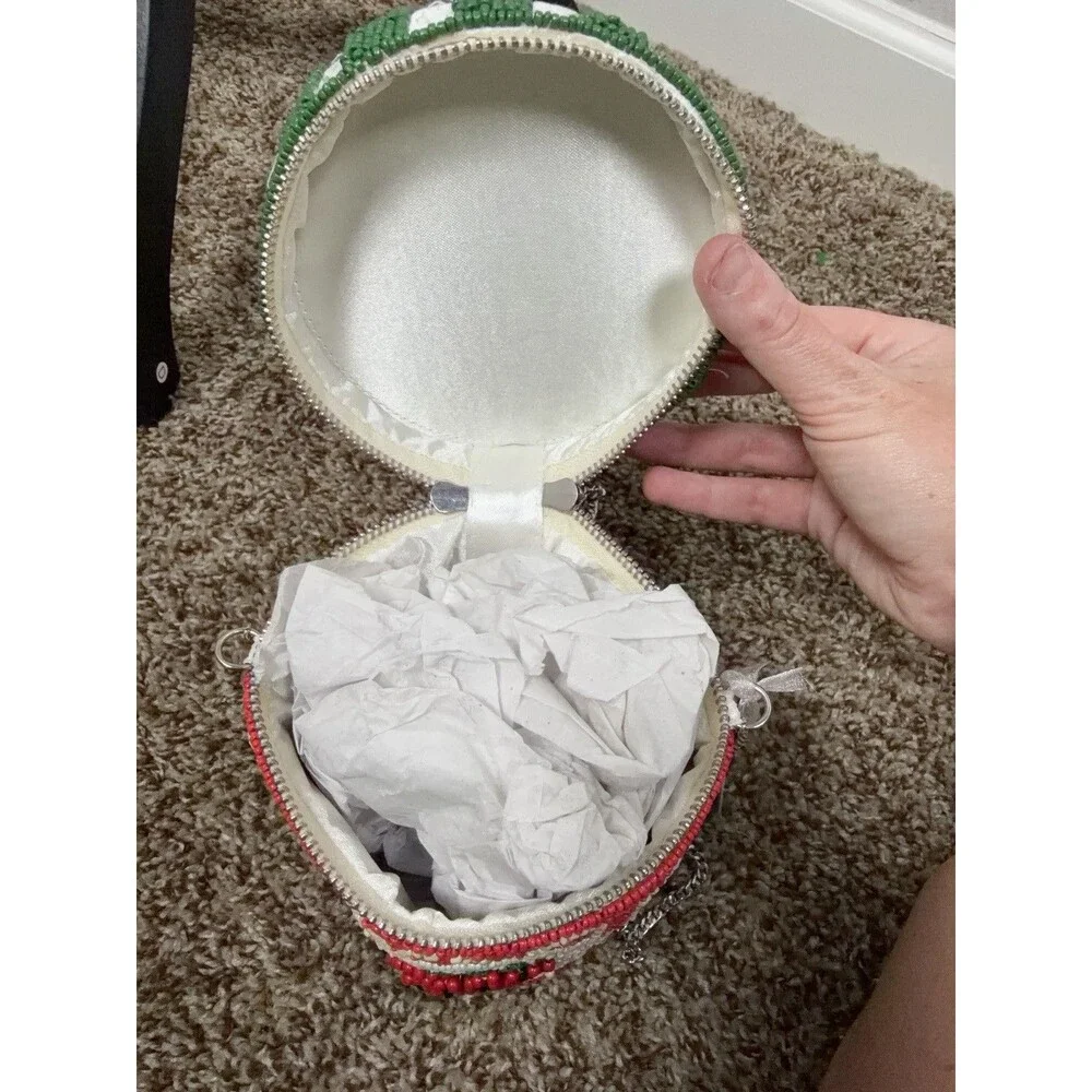 Hand-Beaded Strawberry Jam Bag Handmade Beaded Purse Made in India NWT Viral bag - Picture 6 of 12